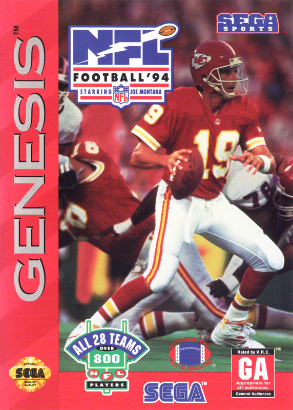 NFL Football '94 box art for Sega Mega Drive
